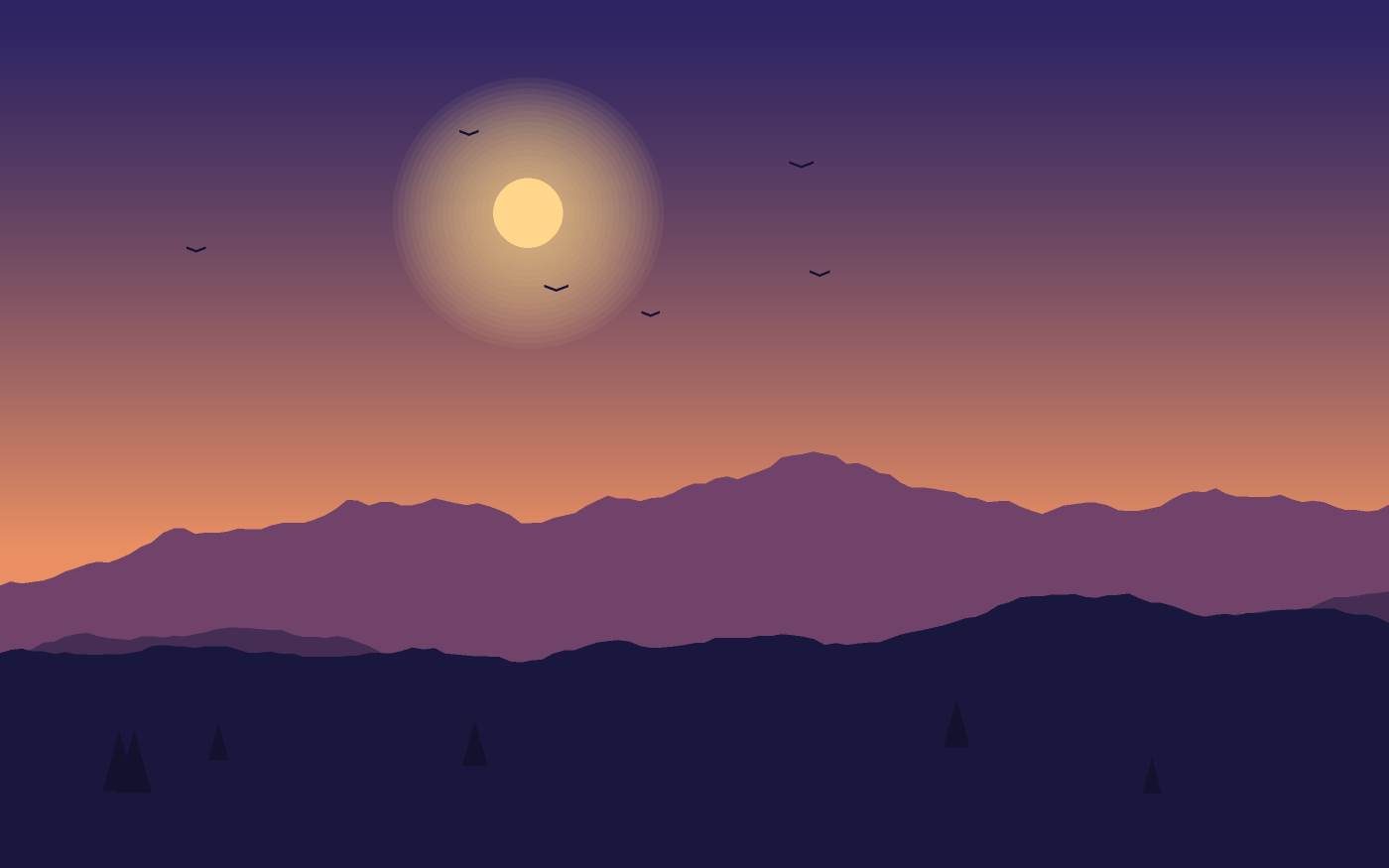 Ilustración de un paisaje
