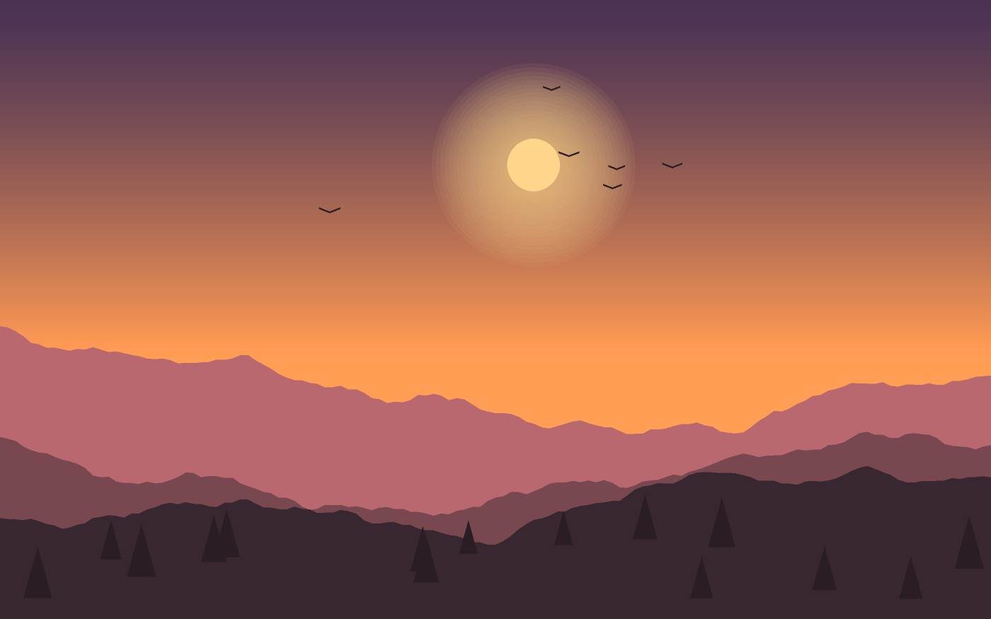 Ilustración de un paisaje