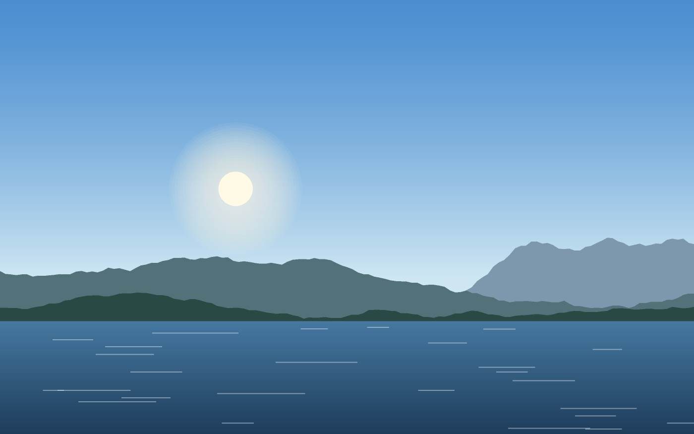 Ilustração de uma paisagem